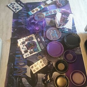 Black panther marvel wakanda forever party birthday decorations Boys Party Decor